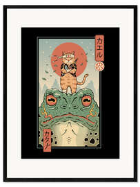 Ingelijste kunstdruk Catana and the Big Frog