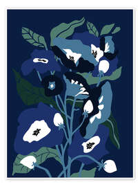 Tableau Garden Flowers At Night
