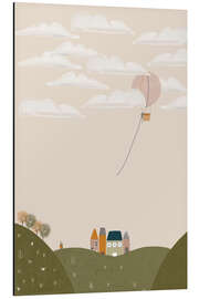 Cuadro de aluminio Pink Hot Air Balloon - Menina Lisboa