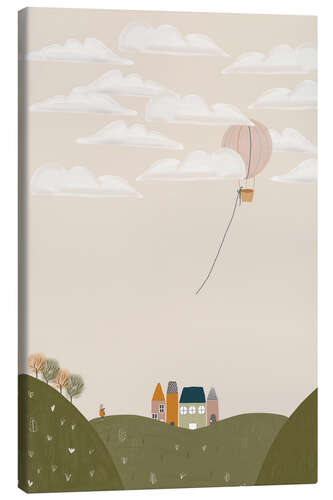 Canvas print Pink Hot Air Balloon