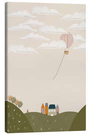 Quadro em tela Pink Hot Air Balloon - Menina Lisboa