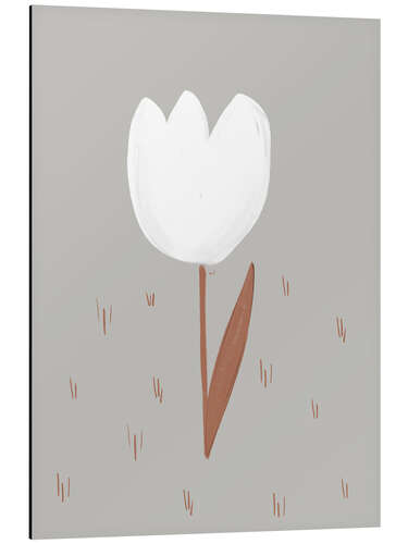 Obraz na aluminium White Tulip