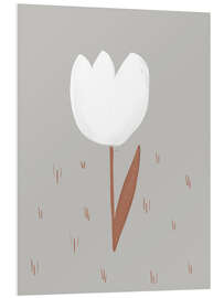 Hartschaumbild Weiße Tulpe