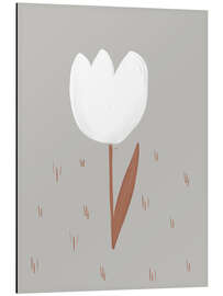 Magnettafel Weiße Tulpe