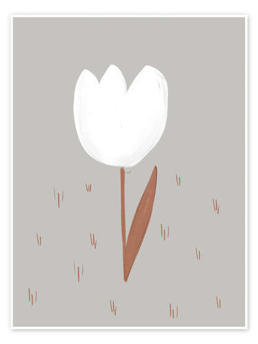 Póster White Tulip