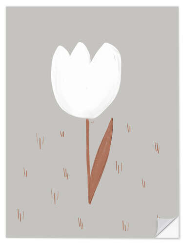 Wall sticker White Tulip