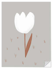 Wall sticker White Tulip