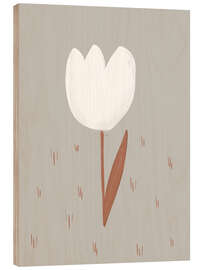 Quadro de madeira White Tulip