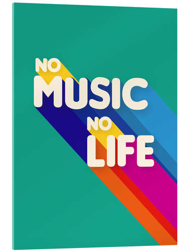 Acrylglasbild No Music No Life