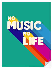 Wall sticker No Music No Life