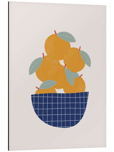 Alubild Schale mit Orangen