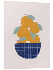 Foam board print Bowl of oranges