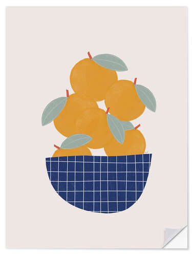 Wall sticker Bowl of oranges