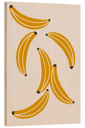 Wood print Bananas
