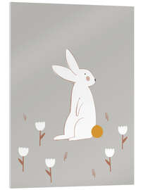 Cuadro de metacrilato White Little Bunny