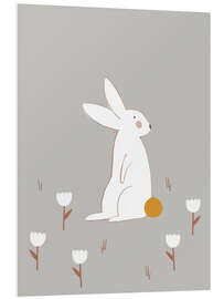 Foam board print White Little Bunny