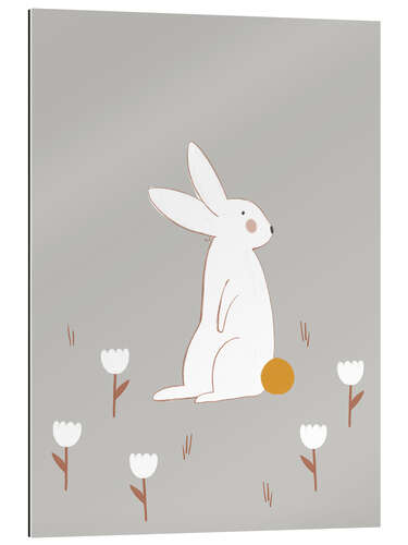 Stampa su plexi-alluminio White Little Bunny