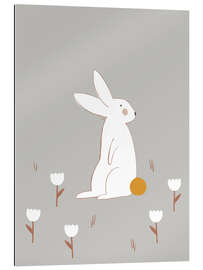 Stampa su plexi-alluminio White Little Bunny