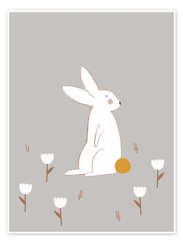 Plakat White Little Bunny