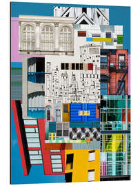 Stampa su alluminio Architectural collage II