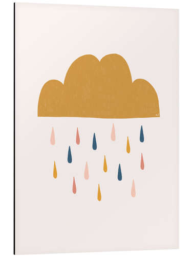 Cuadro de aluminio Yellow Raining Cloud