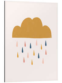 Cuadro de aluminio Yellow Raining Cloud - Menina Lisboa
