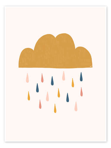 Poster Yellow Raining Cloud