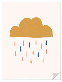 Wandsticker Gelbe Regenwolke - Menina Lisboa