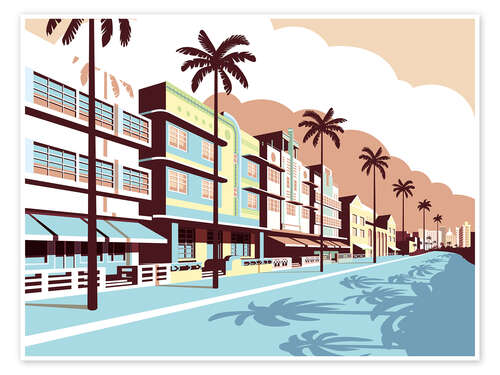 Poster Miami Oceandrive