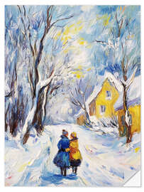 Wandsticker Winterwanderung