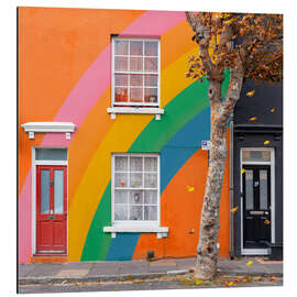 Alubild Autumn Rainbow House