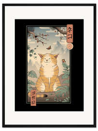 Gerahmter Kunstdruck Edo-Katze