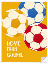 Muursticker Football - Love This Game