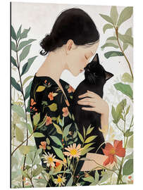 Aluminium print Cat Lady