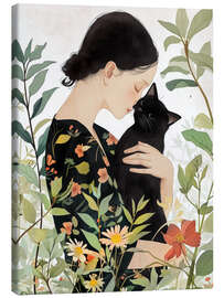 Quadro em tela Cat Lady