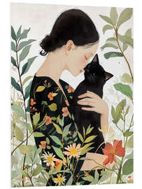 Hartschaumbild Cat Lady