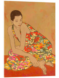 Stampa su vetro acrilico Flower dress