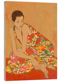 Stampa su legno Flower dress