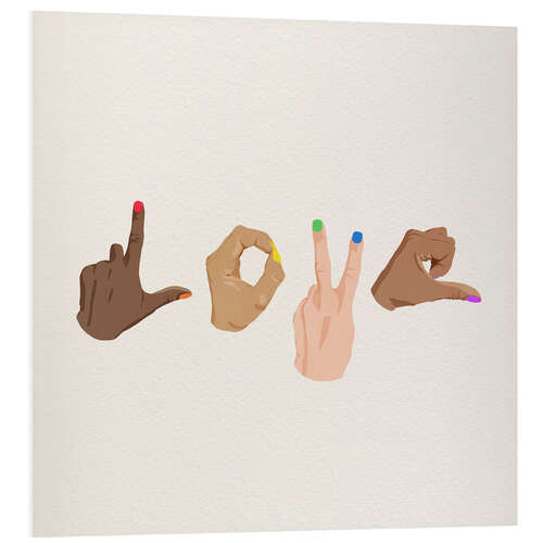 Quadro em PVC Pride love