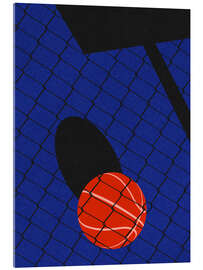 Acrylglasbild Basketballfeld im Hinterhof