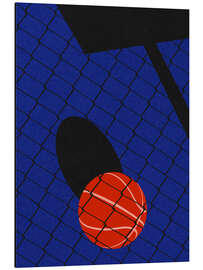 Alubild Basketballfeld im Hinterhof