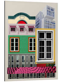 Aluminium print Architectural collage