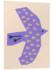 Foam board print Bird Lilac