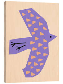 Trätavla Bird Lilac