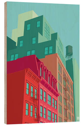 Tableau en bois New York Mulberrystreet