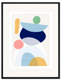 Gerahmter Kunstdruck Minimale abstrakte Formen I