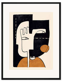 Gerahmter Kunstdruck Abstraktes Gesicht I