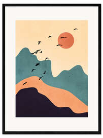Kehystetty taidepainatus Minimal Abstract Landscape I