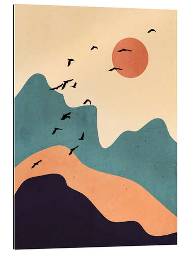 Stampa su plexi-alluminio Minimal Abstract Landscape I