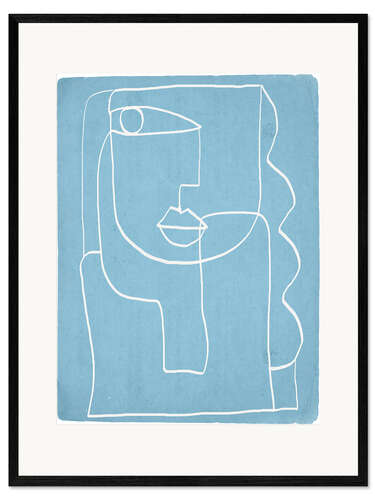 Plakat artystyczny premium w ramie Abstract line III